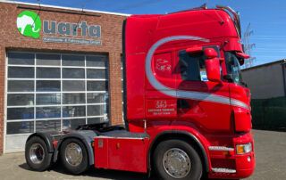 Quarta Fahrzeugbau Lackierung Chili Red Skania